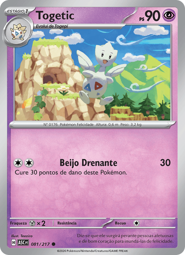 Togetic, carta 081 da expansão Heróis Excelsos