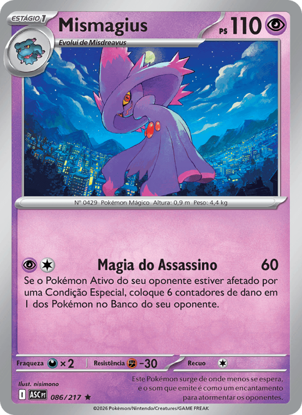 Mismagius, carta 086 da expansão Heróis Excelsos