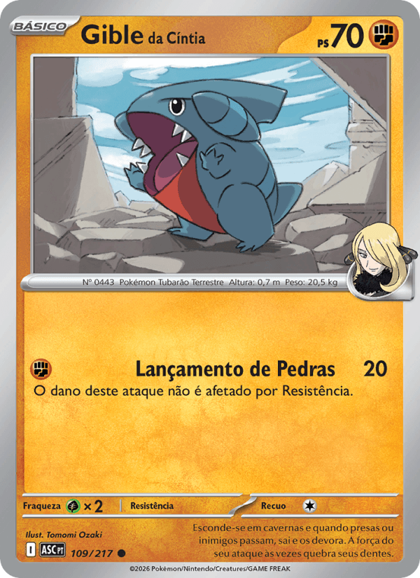 Gible da Cíntia, carta 109 da expansão Heróis Excelsos