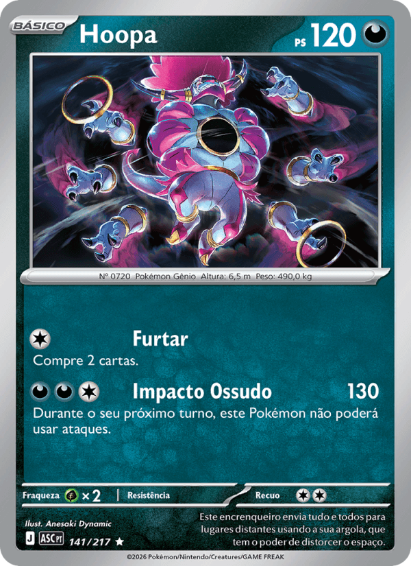 Hoopa, carta 141 da expansão Heróis Excelsos