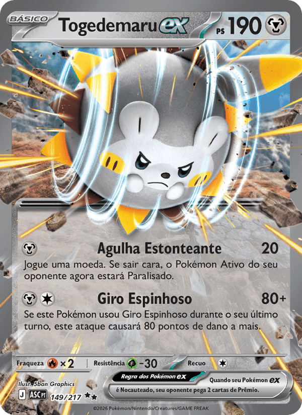 Togedemaru ex, carta 149 da expansão Heróis Excelsos