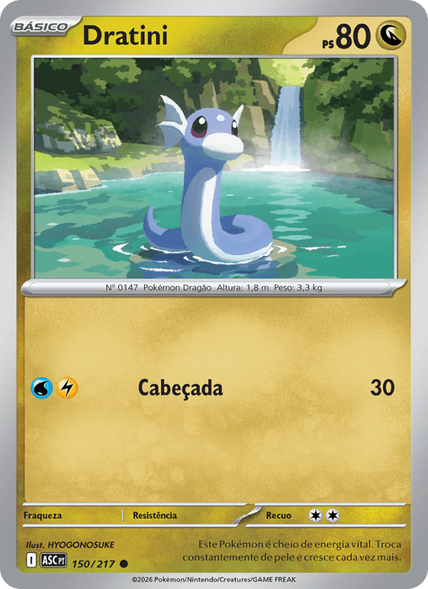 Dratini, carta 150 da expansão Heróis Excelsos