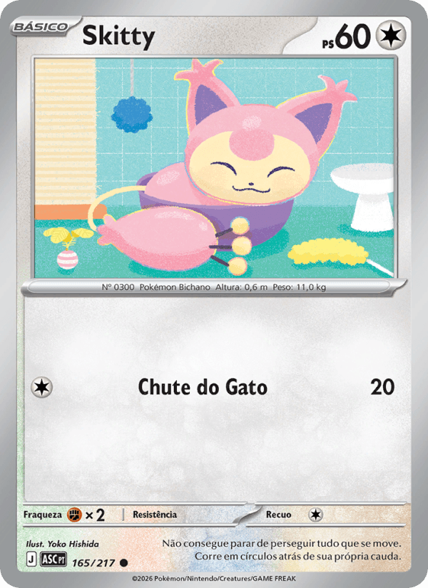 Skitty, carta 165 da expansão Heróis Excelsos