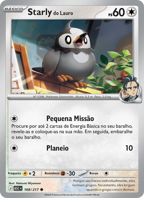 Starly do Lauro, carta 168 da expansão Heróis Excelsos