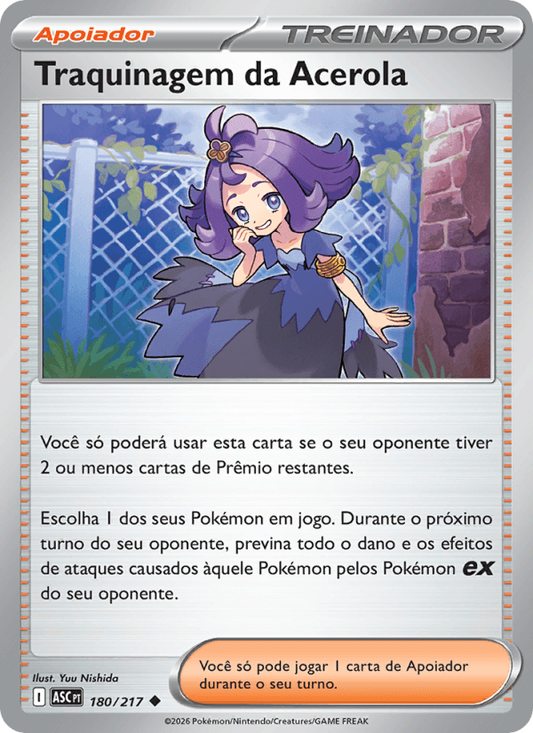Traquinagem da Acerola, carta 180 da expansão Heróis Excelsos