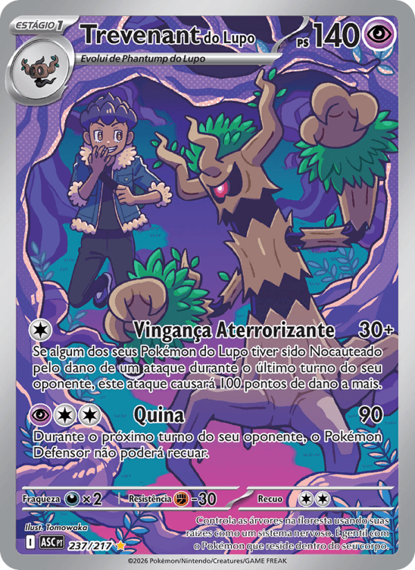 Trevenant do Lupo, carta 237 da expansão Heróis Excelsos