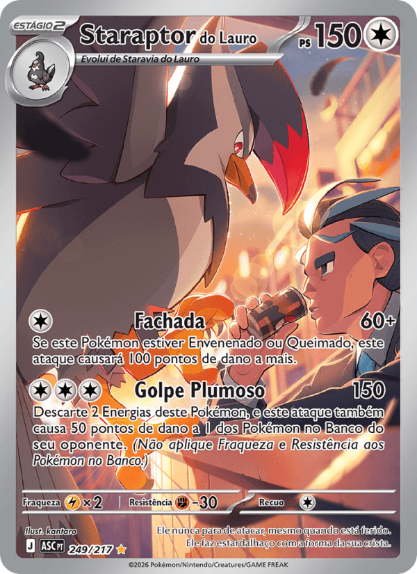 Staraptor do Lauro, carta 249 da expansão Heróis Excelsos