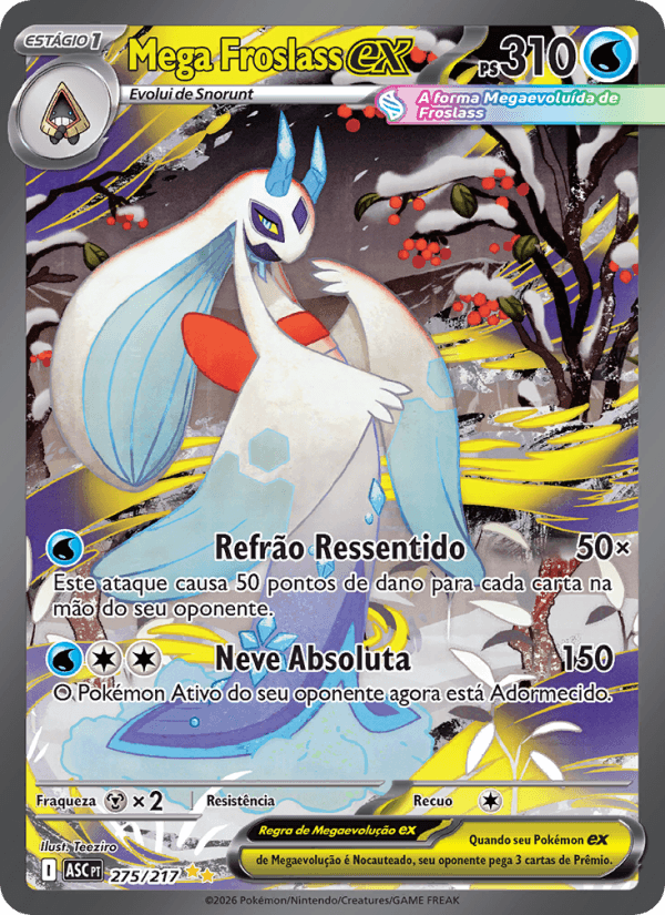 Mega Froslass ex, carta 275 da expansão Heróis Excelsos
