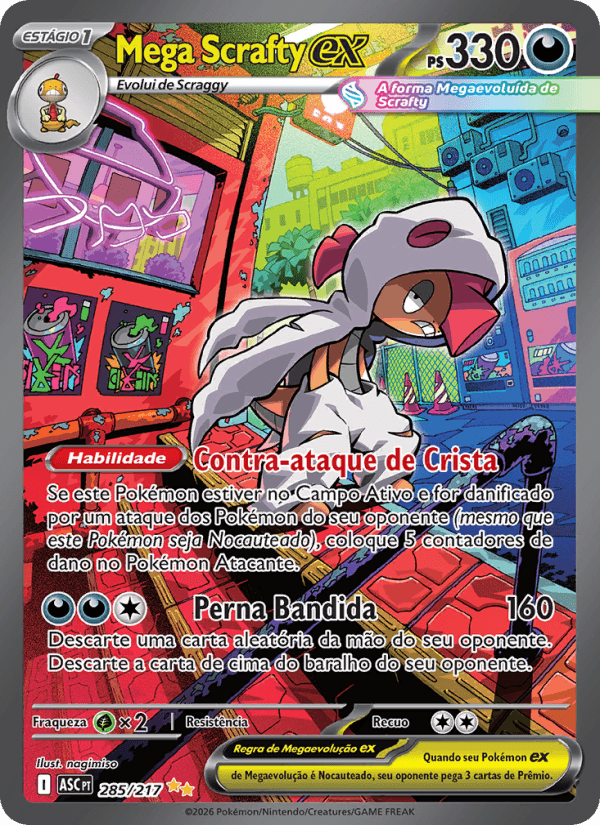 Mega Scrafty ex, carta 285 da expansão Heróis Excelsos