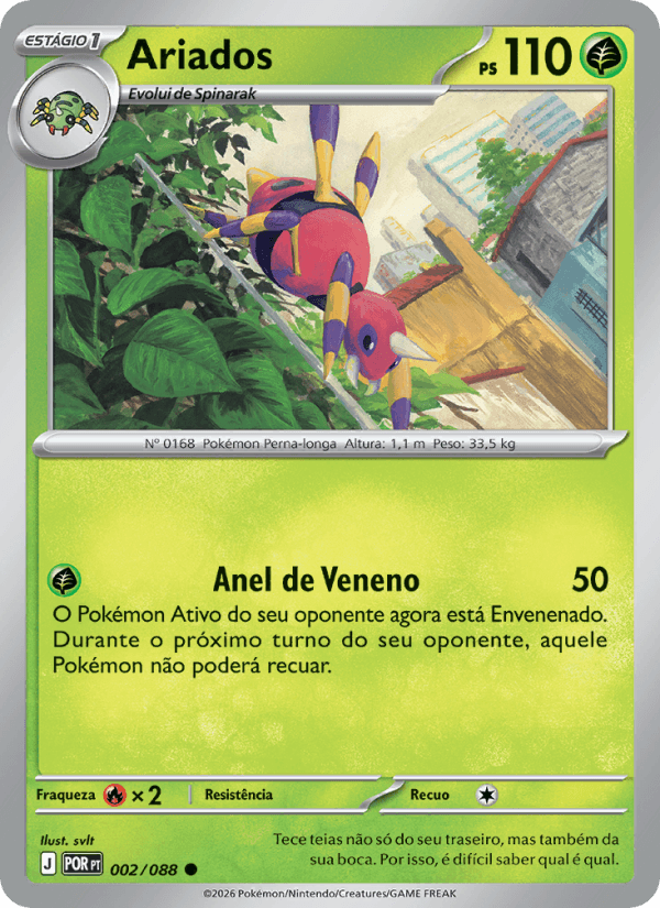 Ariados, carta 002 da expansão Equilíbrio Perfeito