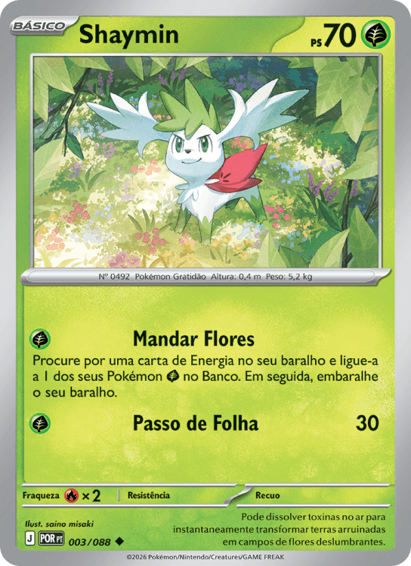 Shaymin, carta 003 da expansão Equilíbrio Perfeito