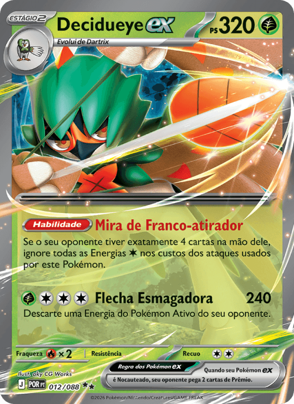 Decidueye ex, carta 012 da expansão Equilíbrio Perfeito