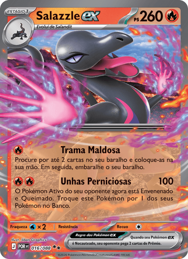 Salazzle ex, carta 016 da expansão Equilíbrio Perfeito