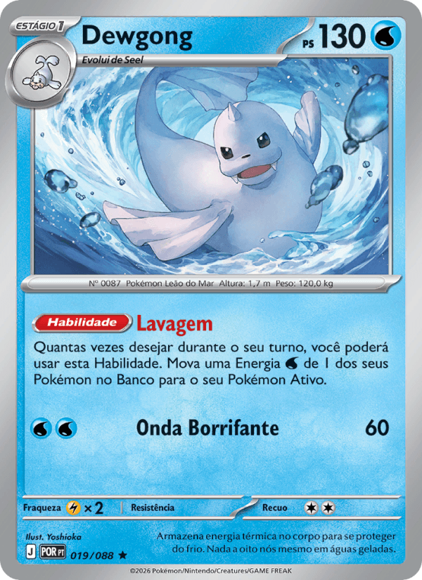 Dewgong, carta 019 da expansão Equilíbrio Perfeito