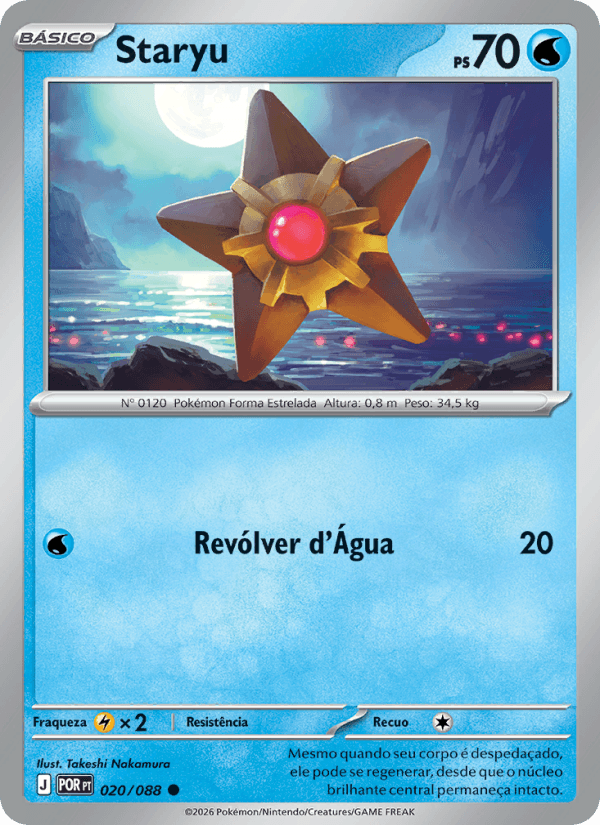 Staryu, carta 020 da expansão Equilíbrio Perfeito