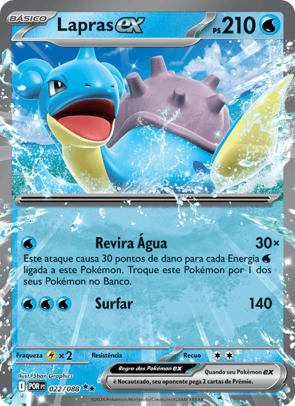 Lapras ex, carta 022 da expansão Equilíbrio Perfeito