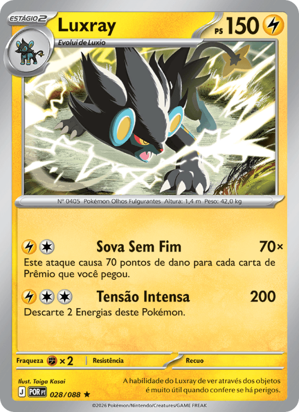 Luxray, carta 028 da expansão Equilíbrio Perfeito