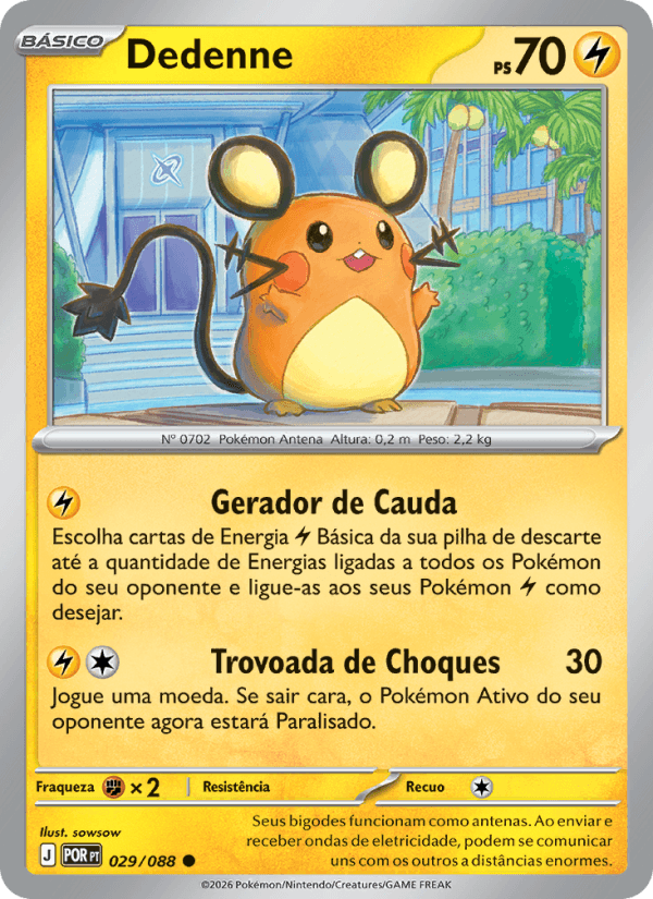 Dedenne, carta 029 da expansão Equilíbrio Perfeito