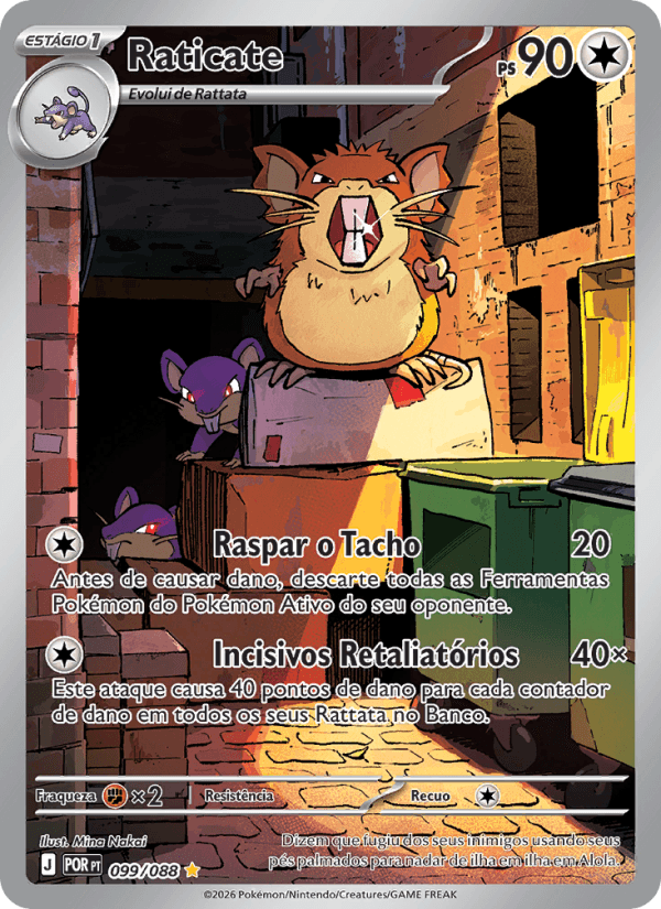 Raticate, carta 099 da expansão Equilíbrio Perfeito