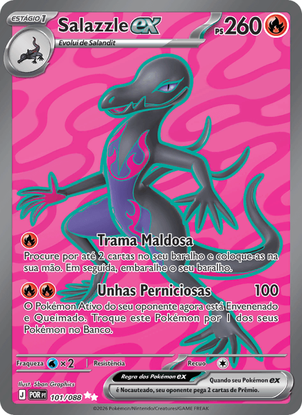 Salazzle ex, carta 101 da expansão Equilíbrio Perfeito