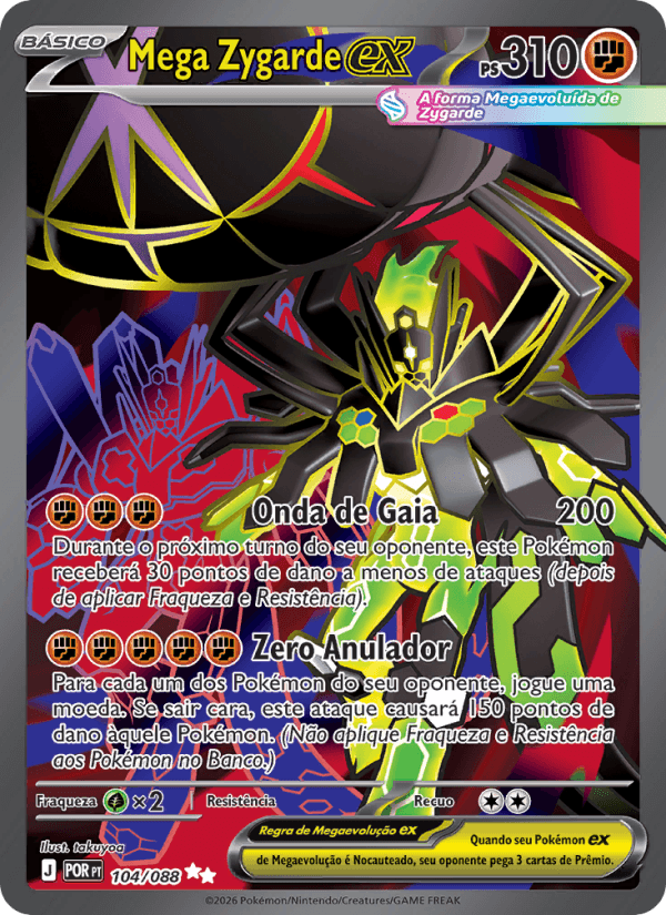 Mega Zygarde ex, carta 104 da expansão Equilíbrio Perfeito