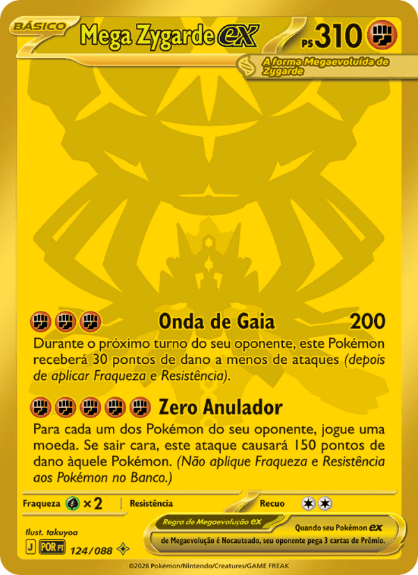 Mega Zygarde ex, carta 124 da expansão Equilíbrio Perfeito