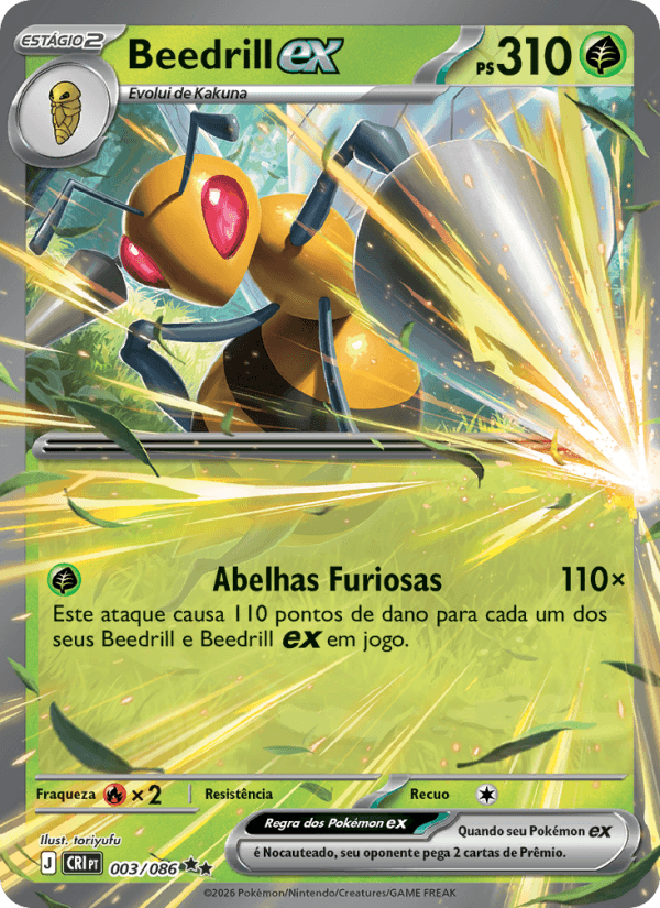 Beedrill ex, carta 003 da expansão Caos Ascendente