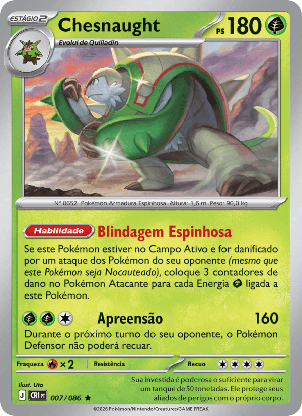 Chesnaught, carta 007 da expansão Caos Ascendente