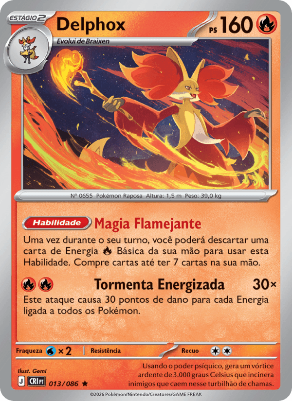 Delphox, carta 013 da expansão Caos Ascendente
