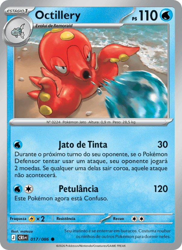 Octillery, carta 017 da expansão Caos Ascendente
