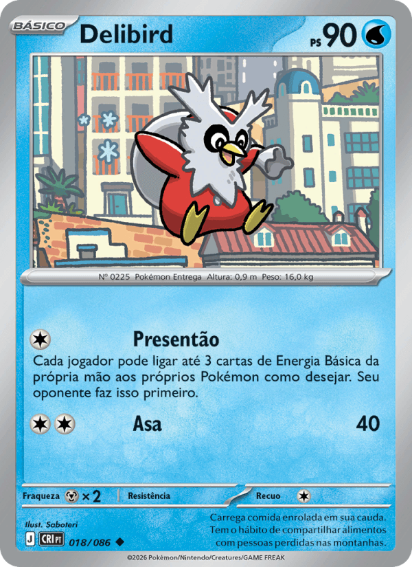 Delibird, carta 018 da expansão Caos Ascendente