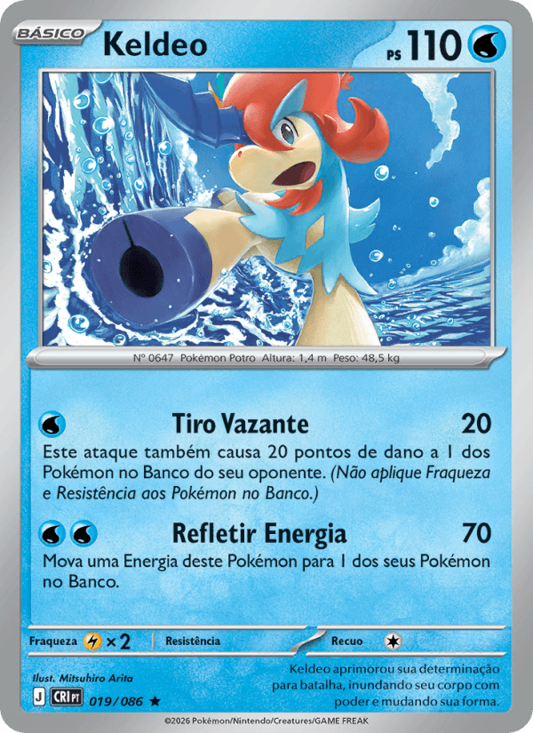Keldeo, carta 019 da expansão Caos Ascendente
