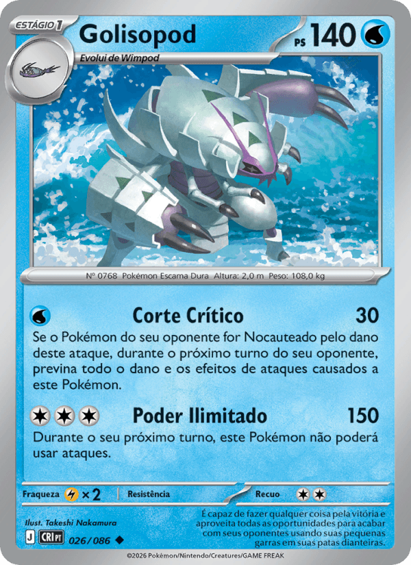 Golisopod, carta 026 da expansão Caos Ascendente