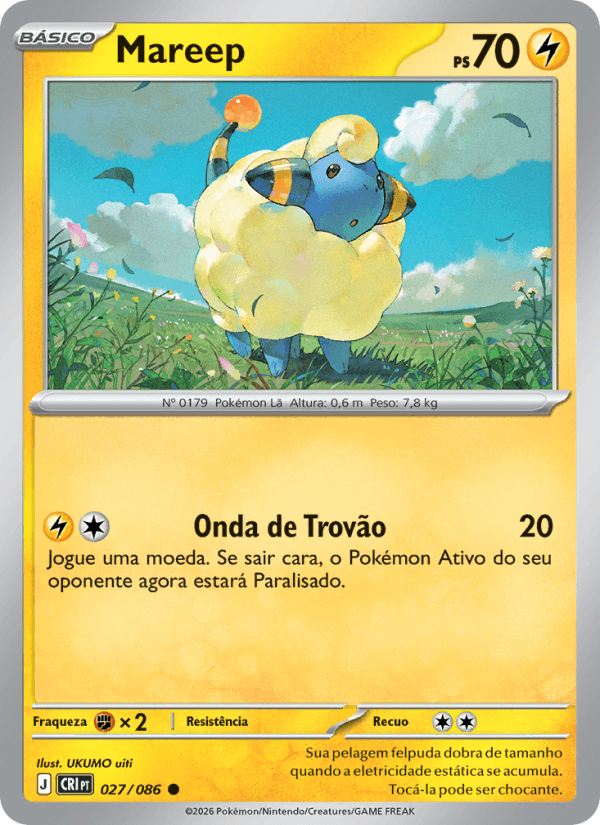 Mareep, carta 027 da expansão Caos Ascendente
