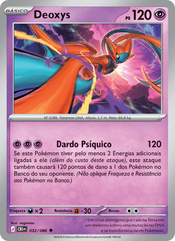 Deoxys, carta 032 da expansão Caos Ascendente