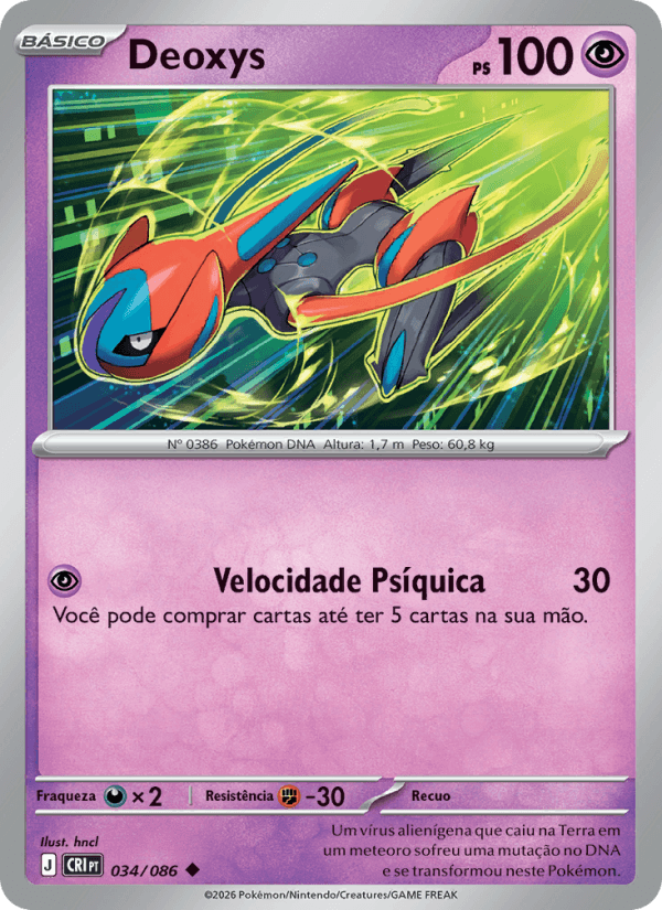 Deoxys, carta 034 da expansão Caos Ascendente