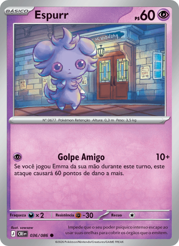 Espurr, carta 036 da expansão Caos Ascendente