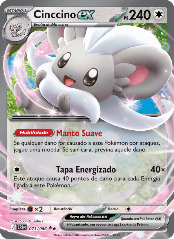 Cinccino ex, carta 073 da expansão Caos Ascendente