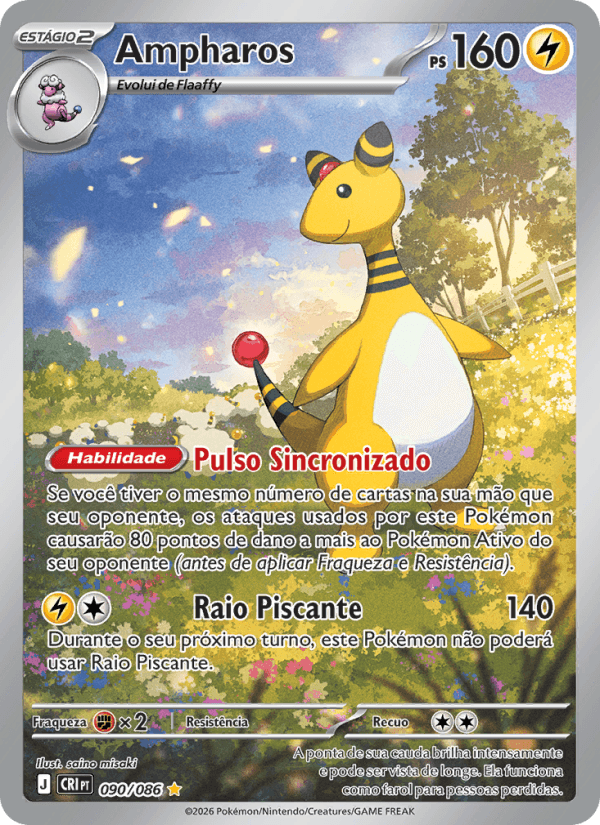 Ampharos, carta 090 da expansão Caos Ascendente