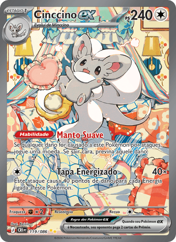 Cinccino ex, carta 119 da expansão Caos Ascendente