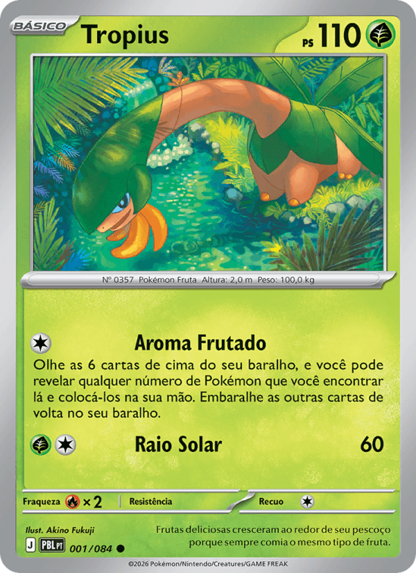 Tropius, carta 001 da expansão Escuridão Absoluta