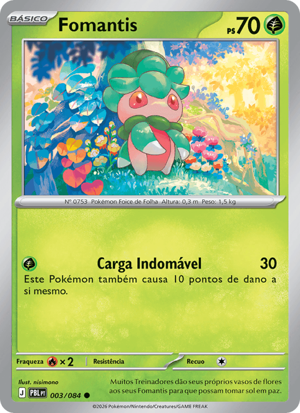 Fomantis, carta 003 da expansão Escuridão Absoluta
