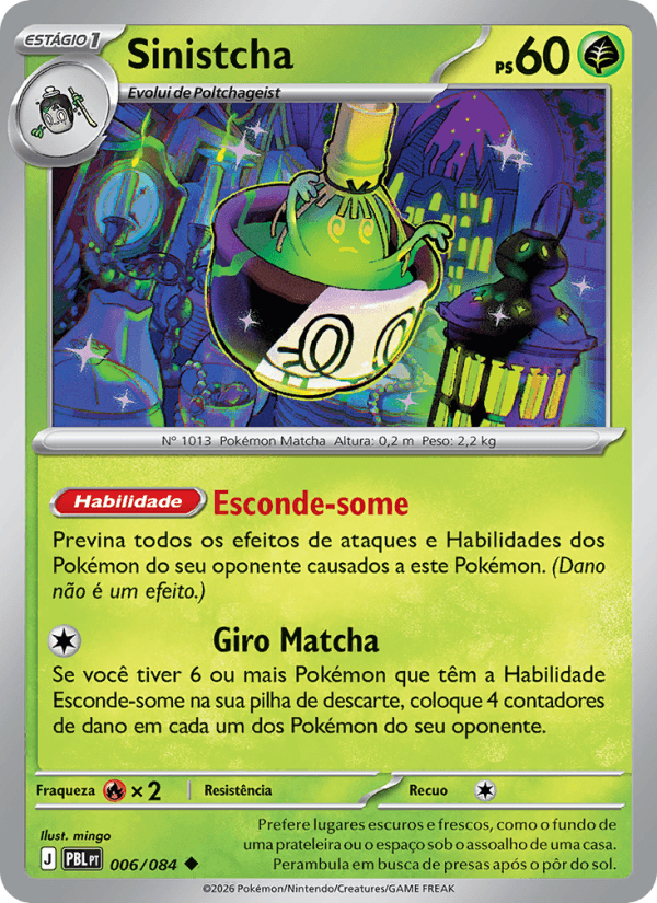 Sinistcha, carta 006 da expansão Escuridão Absoluta