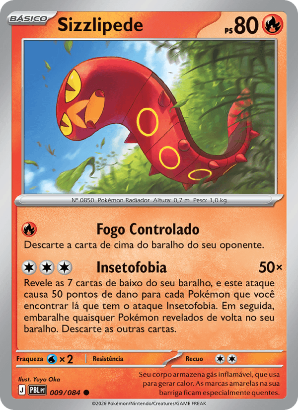 Sizzlipede, carta 009 da expansão Escuridão Absoluta