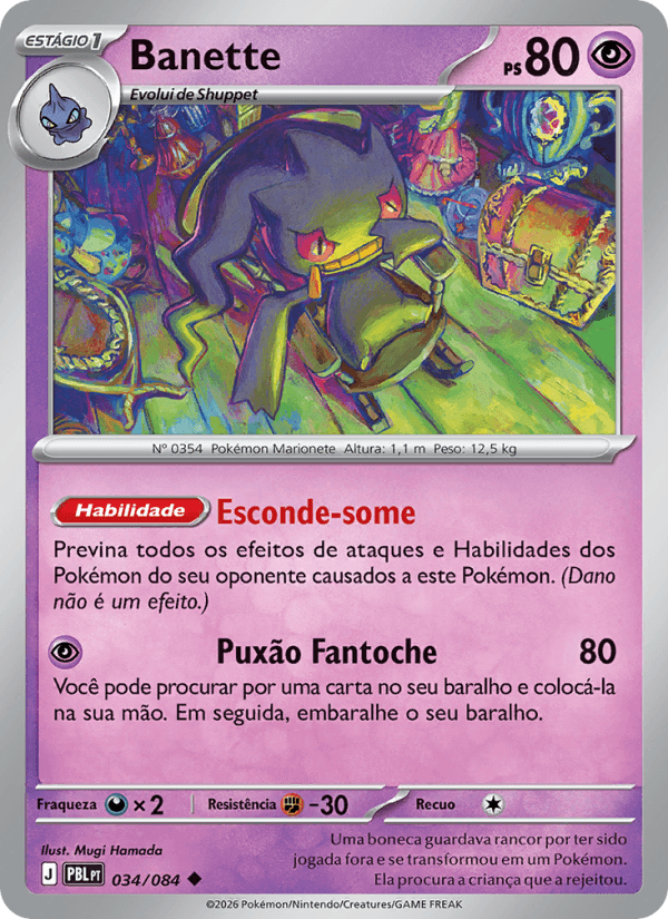 Banette, carta 034 da expansão Escuridão Absoluta