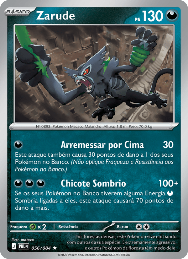 Zarude, carta 056 da expansão Escuridão Absoluta