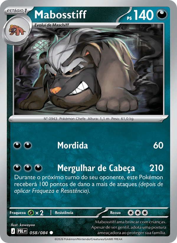 Mabosstiff, carta 058 da expansão Escuridão Absoluta