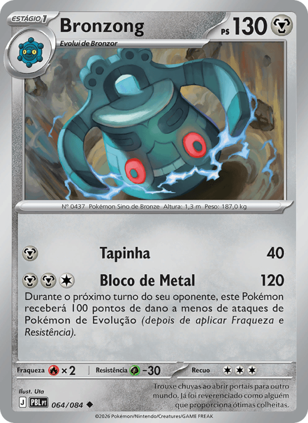 Bronzong, carta 064 da expansão Escuridão Absoluta