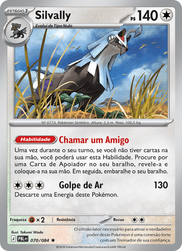 Silvally, carta 070 da expansão Escuridão Absoluta
