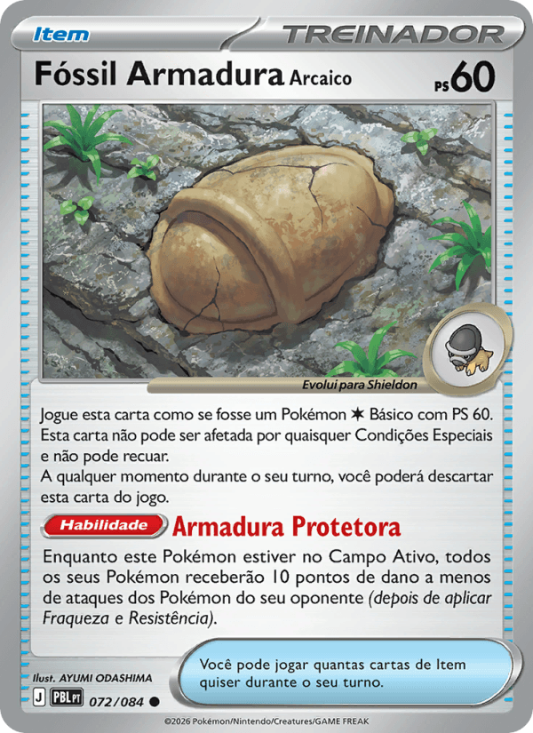 Fóssil Armadura Arcaico, carta 072 da expansão Escuridão Absoluta